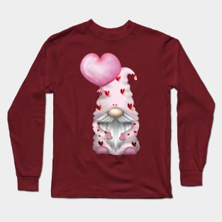 Pink Love Gnome Long Sleeve T-Shirt